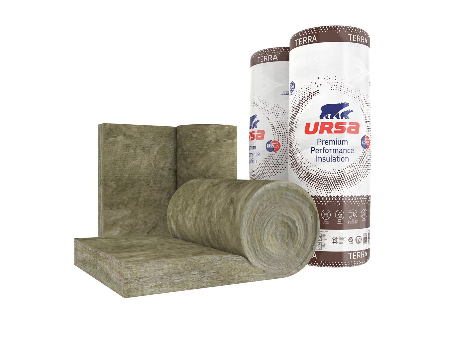 Минеральная вата рулонная панель для термоакустической изоляции Ursa URSA TERRA ARCH-00114874 - Вид №1