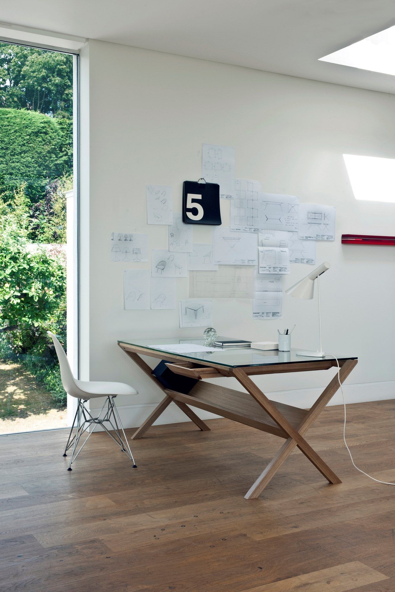 Прямоугольный стол из дуба с ящиками Case COVET ARCH-00012512 - Вид №1