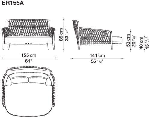 Ткань сад кровать B&B Italia Outdoor ARCH-00144515 - Вид №2