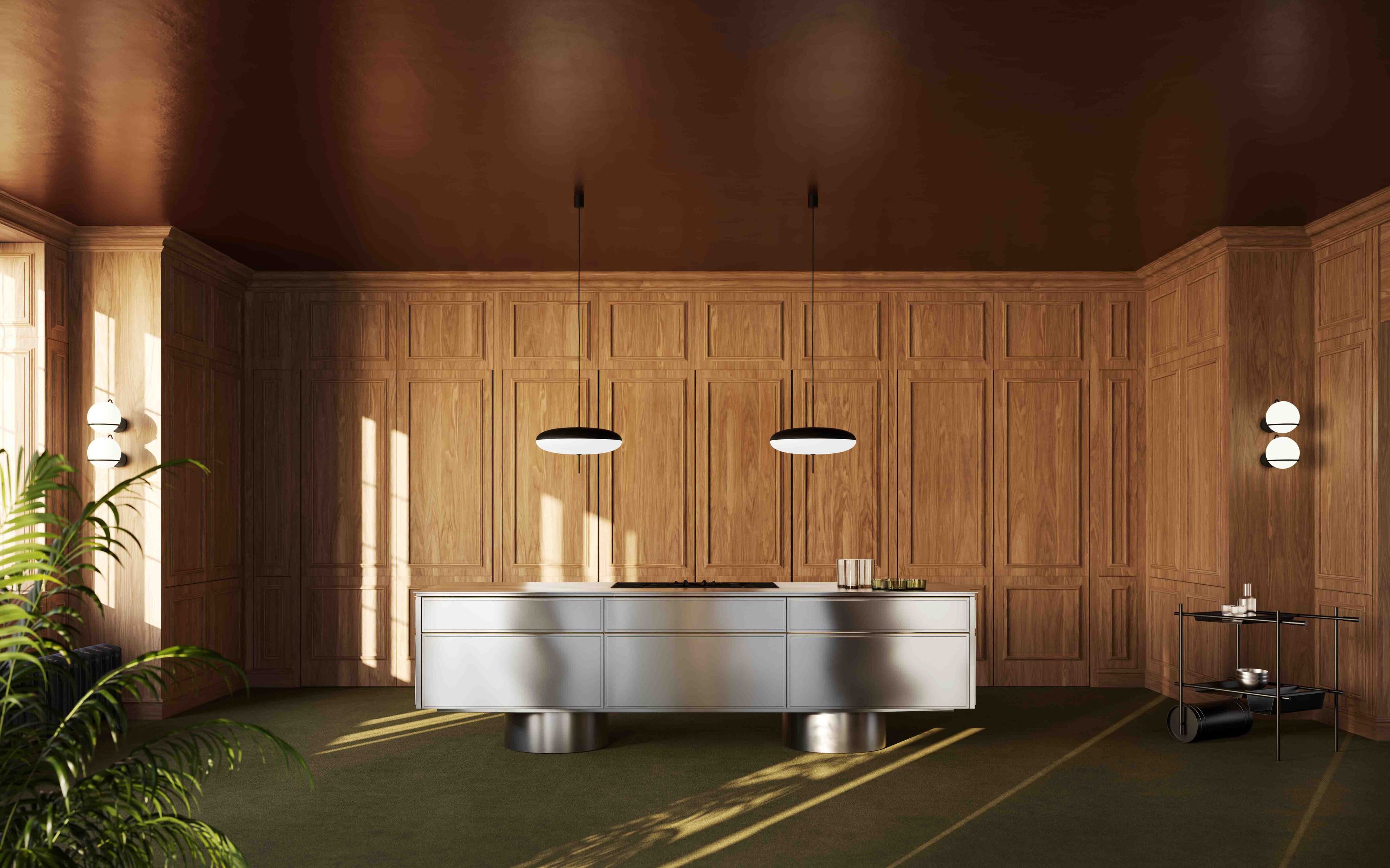 Стальная кухня с островом L'Ottocento VIRTUS ARCH-00041728 - Вид №2