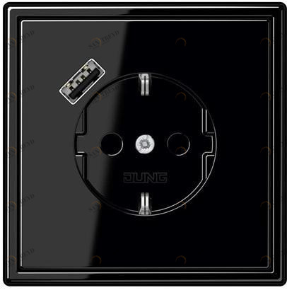 JUNG Пластиковая розетка с usb a Prese elettriche con porte usb sun-id-1351274