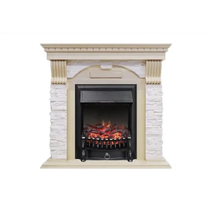 Каминокомплект Royal Flame Dublin с очагом Fobos FX BL 1.5 кВт цвет кремовый/темное дерево 89335222 STLM-2212097