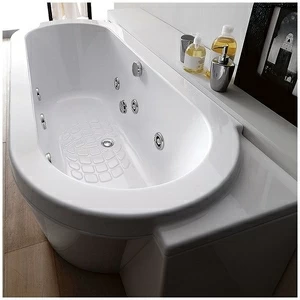 Ванна Gruppo treesse Playa V818B-SX белая с гидромассажем и дезинфекцией овальная угловая пристенная левая