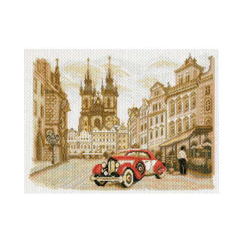 1757 Канва/ткань с рисунком Рисунок на канве 33 см х 45 см "Прага" Матренин посад 