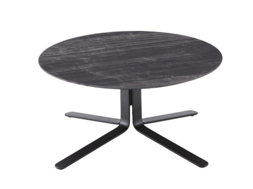Низкий круглый журнальный столик из керамогранита Ligne Roset ARCH-00113778