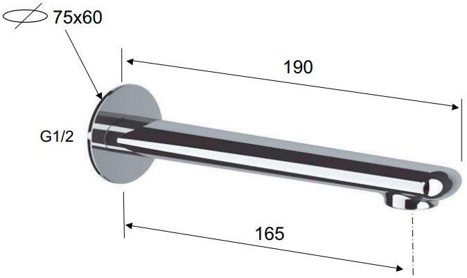 Remer Rubinetterie Настенный излив для ванны Vanity 91 v - Вид №1