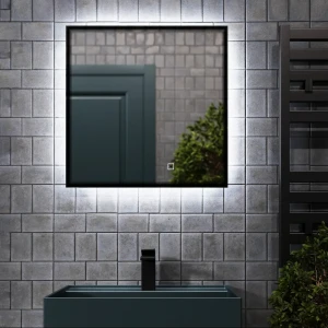Зеркало Omega Glass Black Line с LED-подсветкой для ванной 89395171