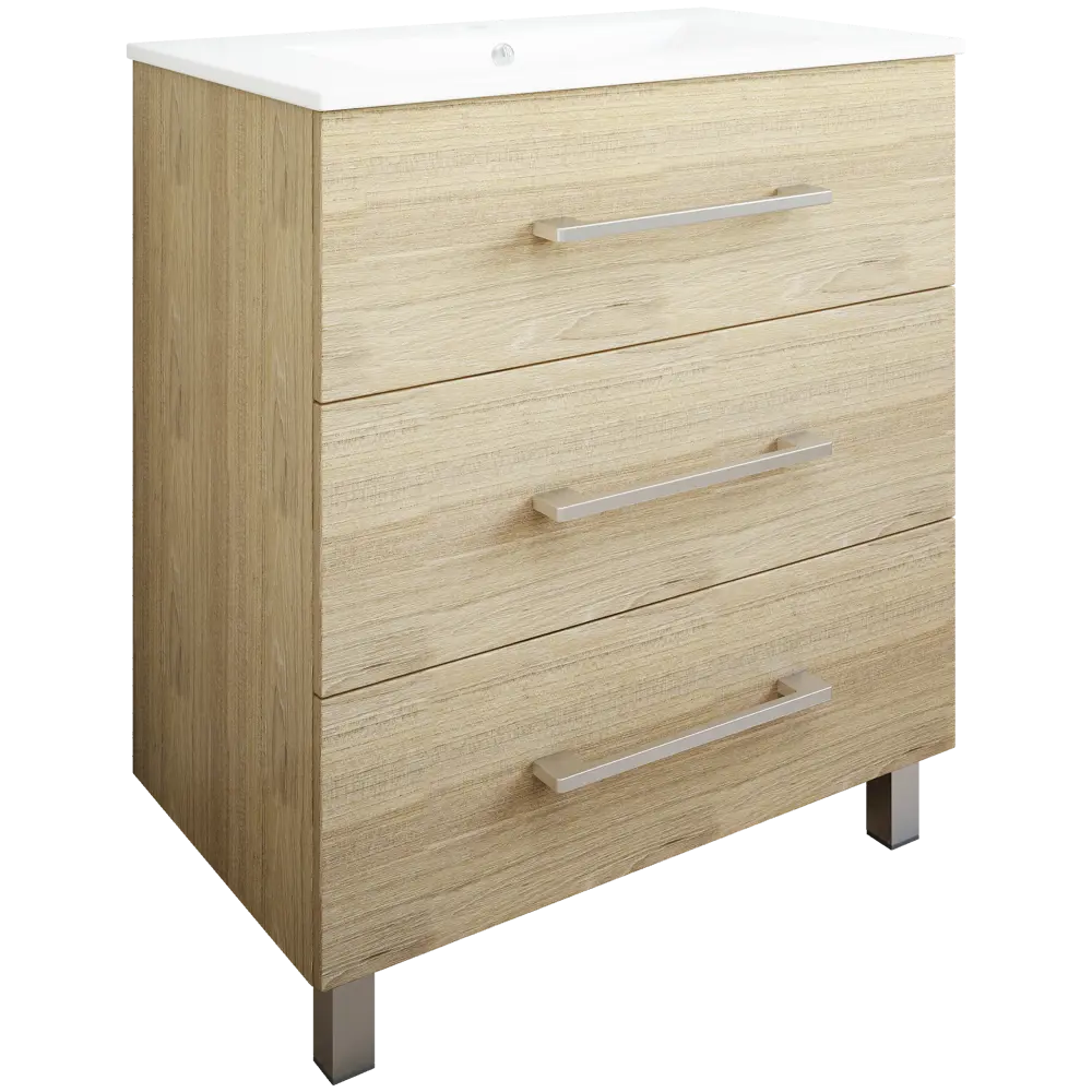 Тумба под раковину напольная Sanflor «Мадрид» 75x84 см цвет вяз STLM-2136381 - Вид №1