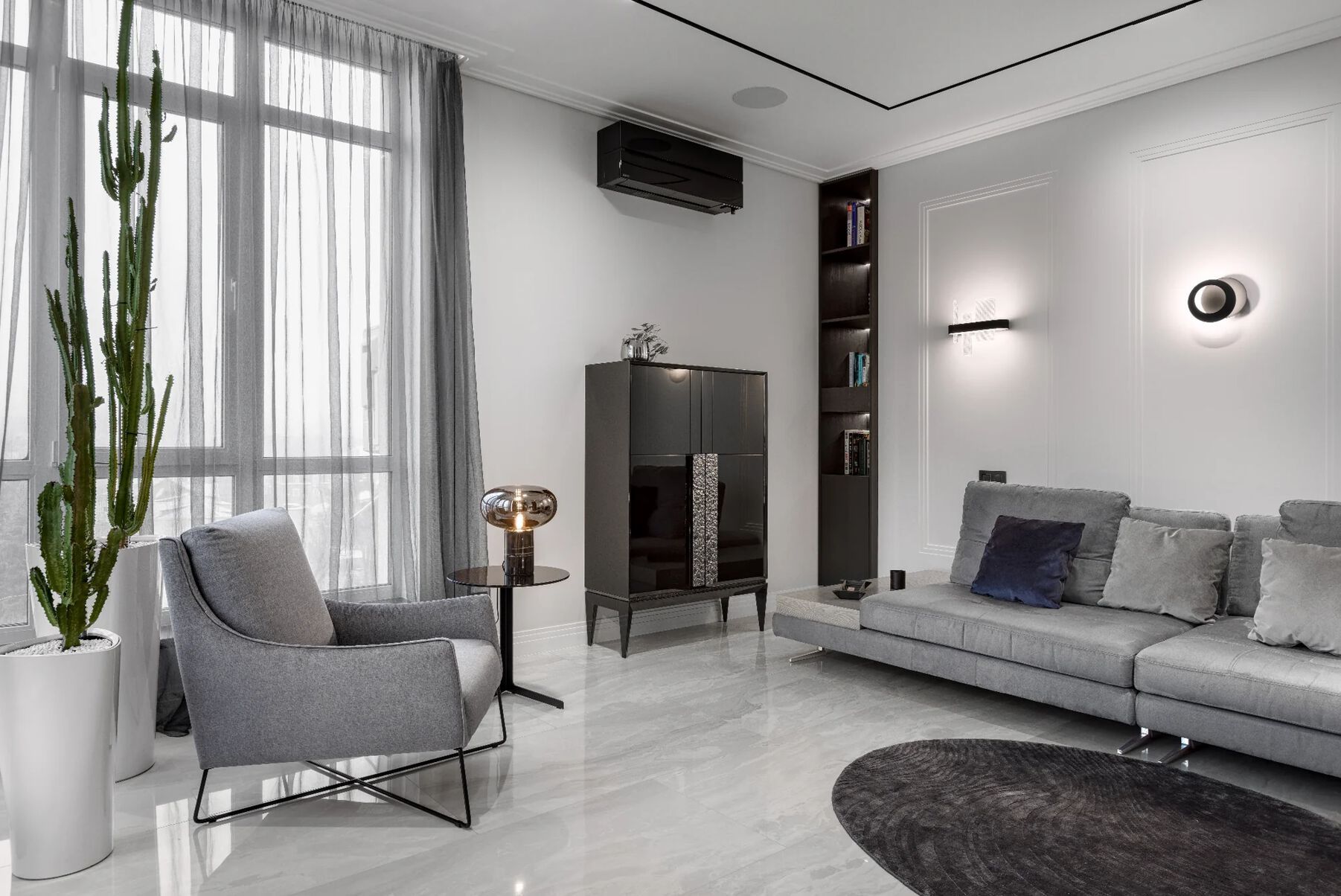 Декоративная стеклянная панель PlusObject Луна ARCH-00031726 - Вид №2