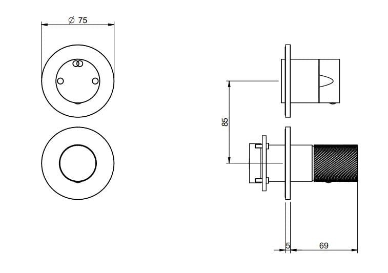 Набор для душа из нержавеющей стали с душем и ручным душем Rubinetterie Treemme 3.6 ARCH-00103295 - Вид №4