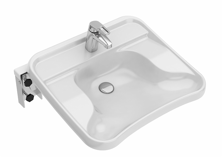 500.656.01.2 Подвесная раковина настенная прямоугольная IFO  белая  - Вид №3