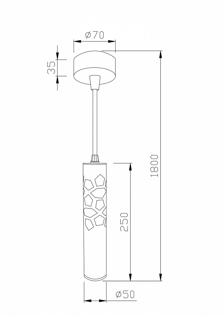 Светильник подвесной светодиодный с металлическим плафоном черный Torre P037PL-L11B4K TECHNICAL PENDANT 00-3957092 Черный  - Вид №4