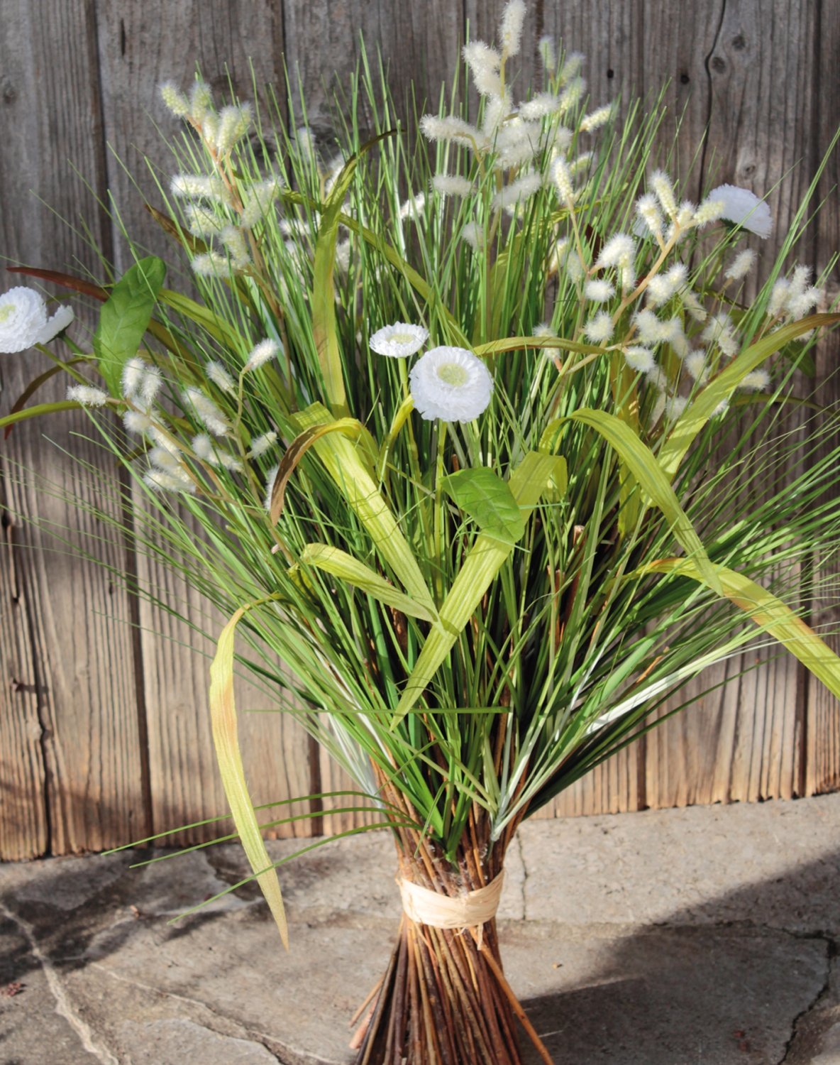 4723 778 a3 Пучок искусственной травы с ромашками, 65 см, бежево-белый H-andreas  - Вид №1