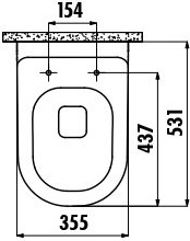 AN320-00AM00E-0000 ANTIK Унитаз подвесной с биде АНТРАЦИТ Creavit Antik  - Вид №1