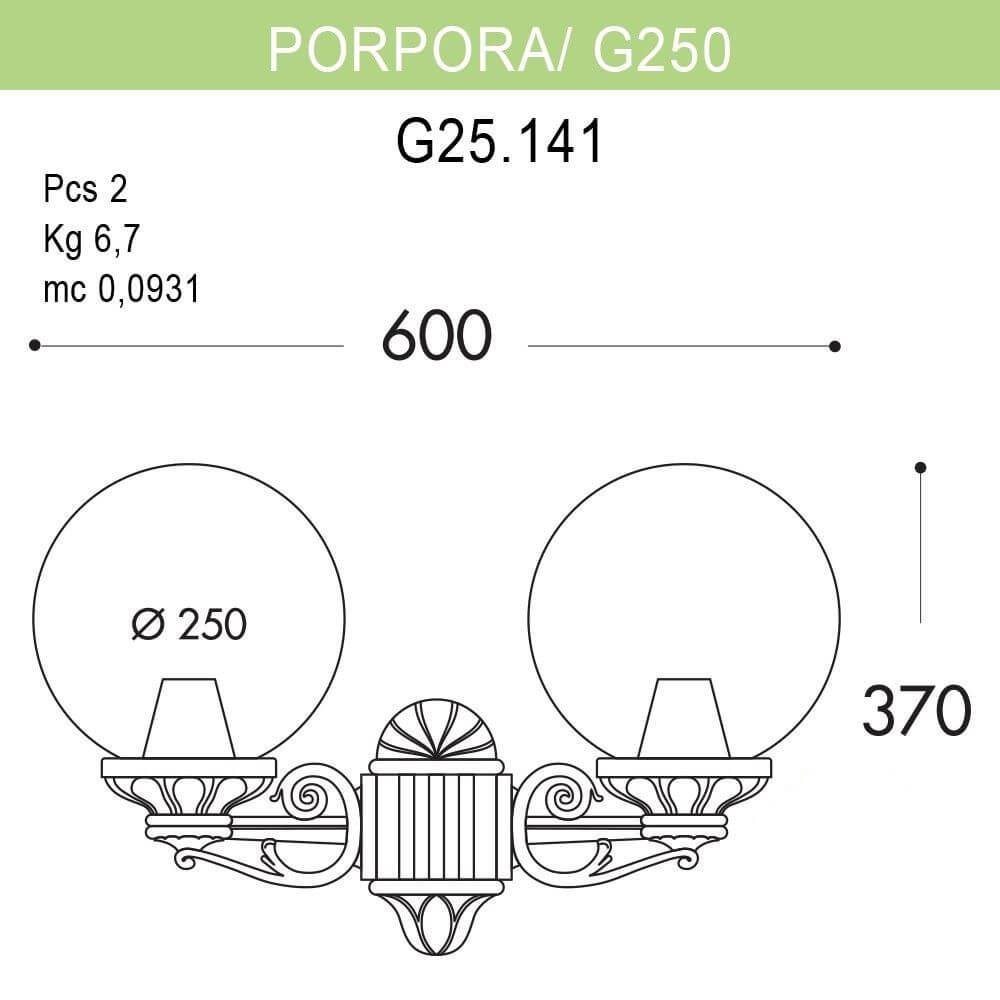 Уличный настенный светильник Fumagalli Porpora/G250 G25.141.000.WZE27 FUMAGALLI PORPORA, G250 271821 Белый  - Вид №1