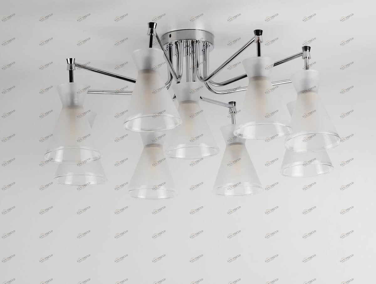 Потолочная люстра Rivoli Sospiro 3028-309 RIVOLI ДИЗАЙНЕРСКИЕ, SOSPIRO 336936 Хром;белый 