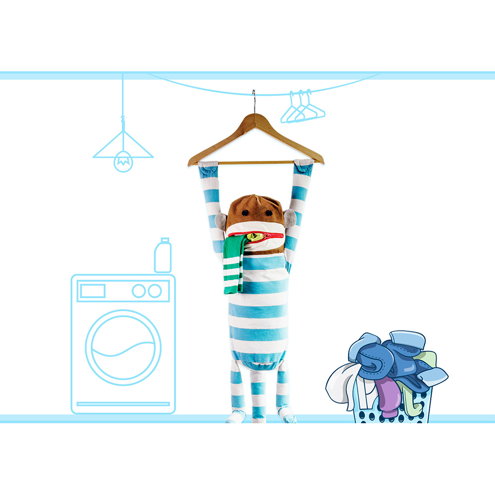 Мешок для белья разноцветные Monkey SUCK UK  00-3880724 Голубой;коричневый;красный;разноцветный  - Вид №1