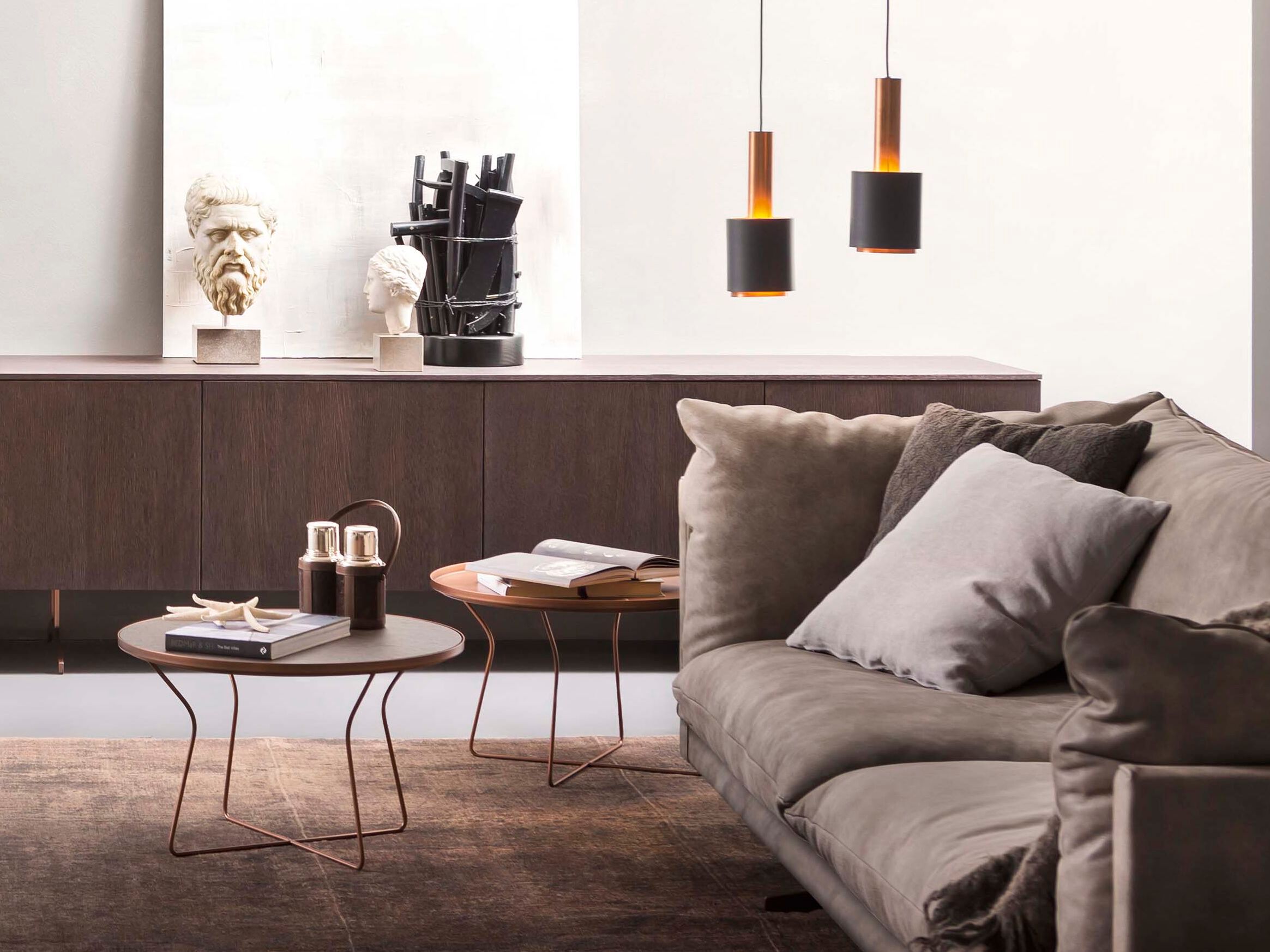 Круглый металлический журнальный столик Alf DaFrè TUFT ARCH-00002687 - Вид №1