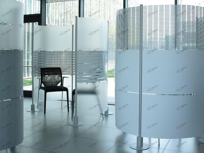 Slalom Отдельно стоящая офисная перегородка из алюминия и пвх Partition system sun-id-1367672