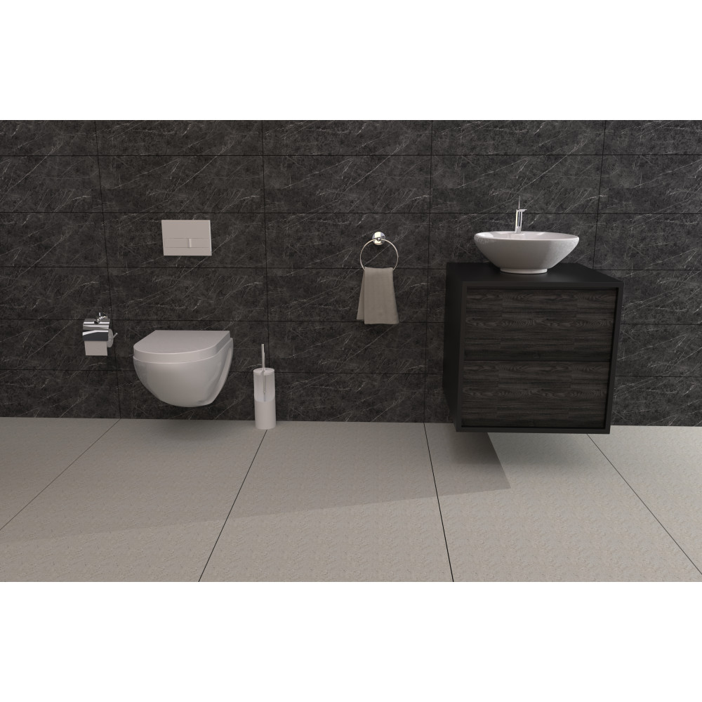 040215 Инсталляция BERGES для скрытого монтажа NOVUM L5 с кнопкой Черный Soft Touch  Berges NOVUM F2  - Вид №5