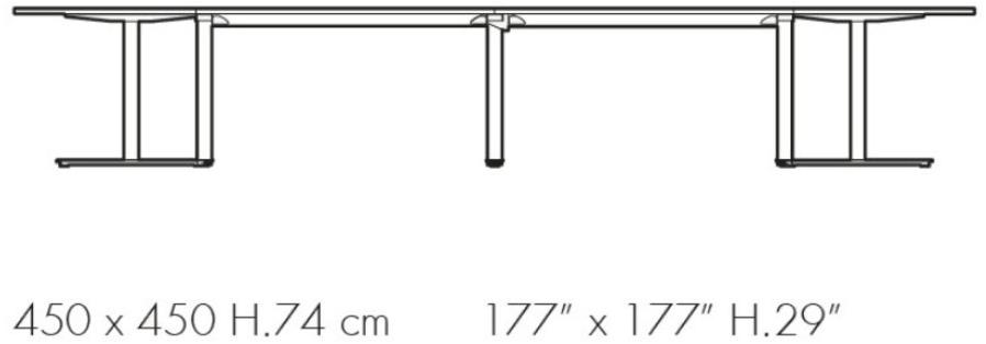 Bralco Модульный стол для конференций из дерева с системой управления кабелями Winglet sun-id-1463851 - Вид №1