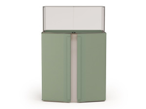 Шкаф / витрина с кожаной обивкой