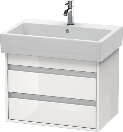 KT662405353 Ketho Тумбочка подвесная Каштан темный, декор Duravit - Вид №2