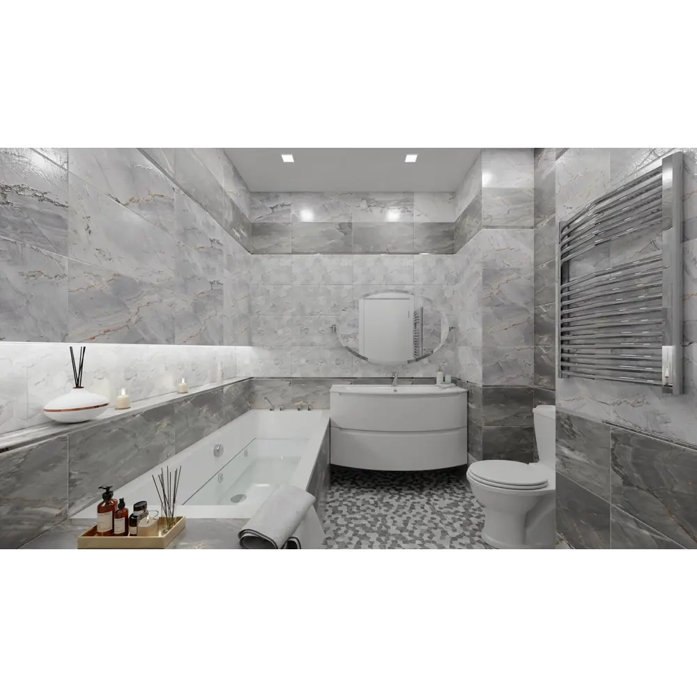 Плитка напольная Strict Dark 41.8x41.8 см 1.75 м² цвет темно-серый Santreyd STLM-2028098 - Вид №6