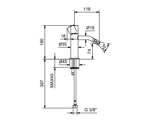 Смеситель для биде Fantini Rubinetti NOSTROMO SMALL ARCH-00074511 - Вид №2