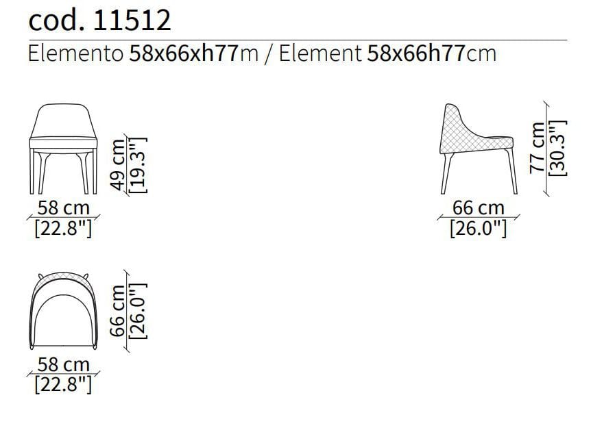 Тканевое кресло Vittoria Frigerio Poggi ARCH-00037270 - Вид №3