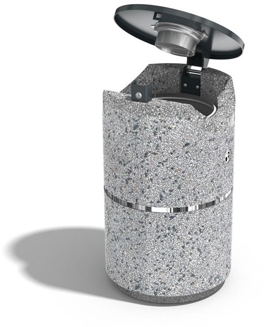 ENCHO ENCHEV - ETE Бетонный мусорный бак с крышкой для улицы  127  - Вид №1