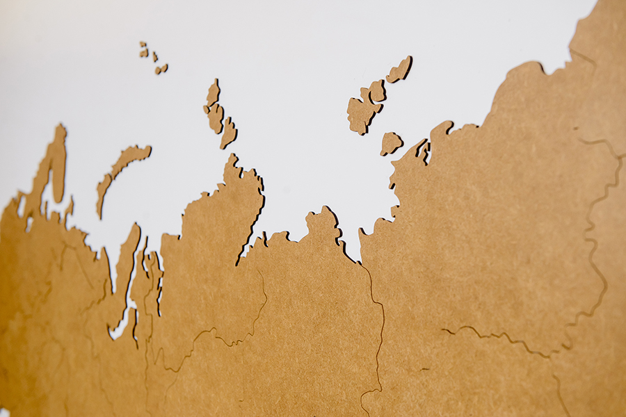 19-24 Карта-пазл wall decoration "российская федерация, 98х53 см коричневая Mimi  - Вид №3