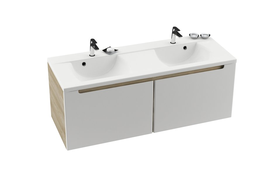 Тумба под умывальник SD-1300 CLASSIC латте/белая Ravak X000000943 - Вид №3