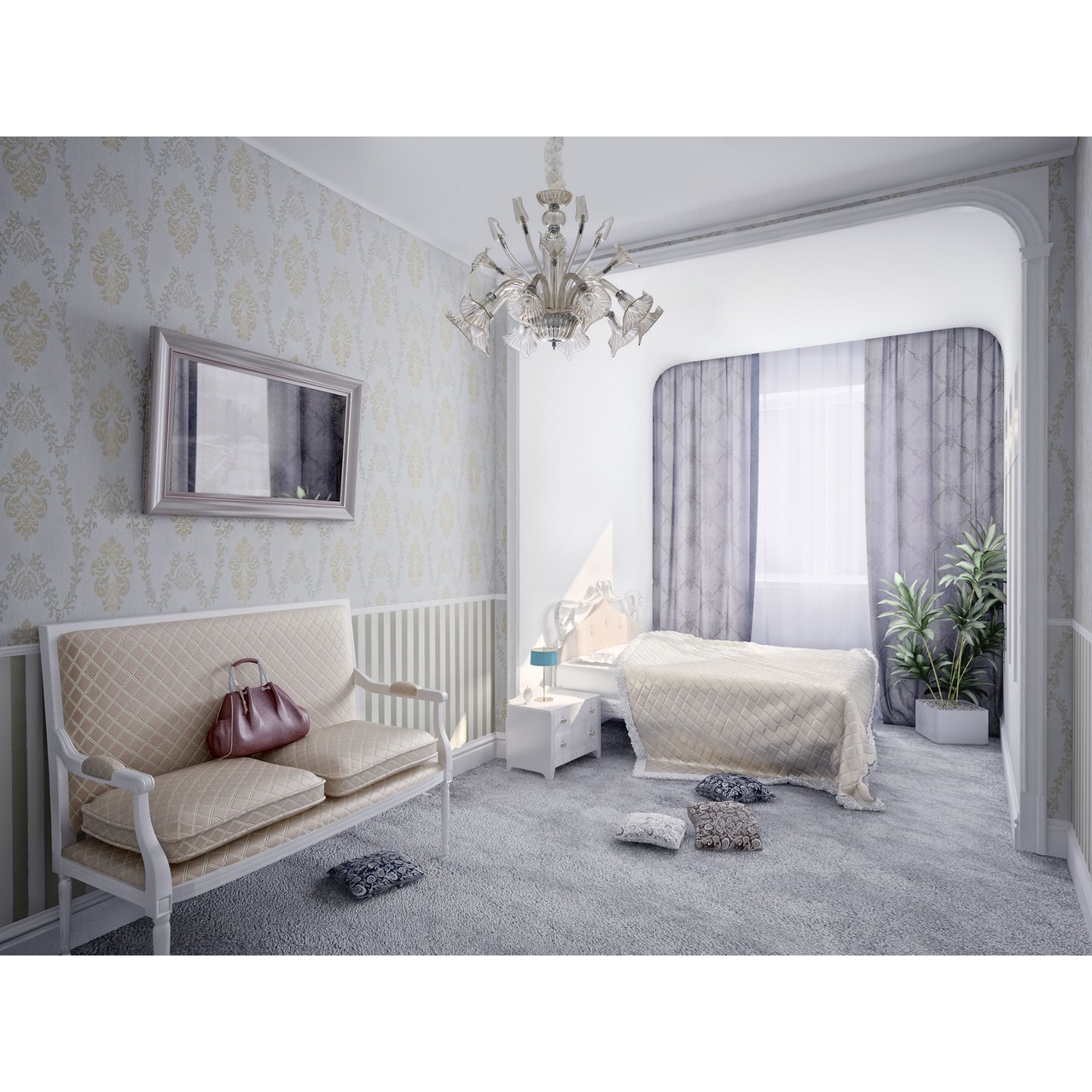 Люстра дизайнерская Tune хром белая 343011320 SUPERNW ДИЗАЙНЕРСКИЕ, ЛЕТИЦИЯ 058008 Белый  - Вид №2