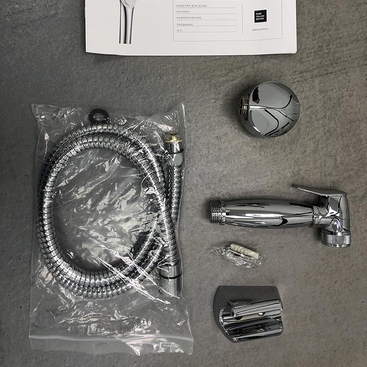 53CR174KIT ARIA комплект гиг. душа с выводом для воды и шлангом, хром Paini  - Вид №4