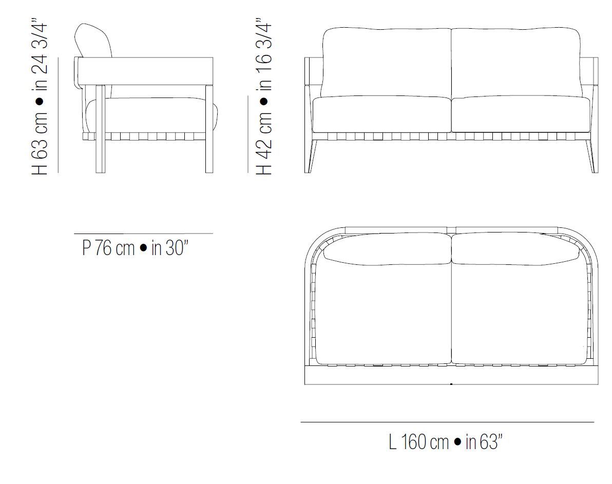 Садовый диван с каркасом iroko Braid Feeling ARCH-00020073 - Вид №1
