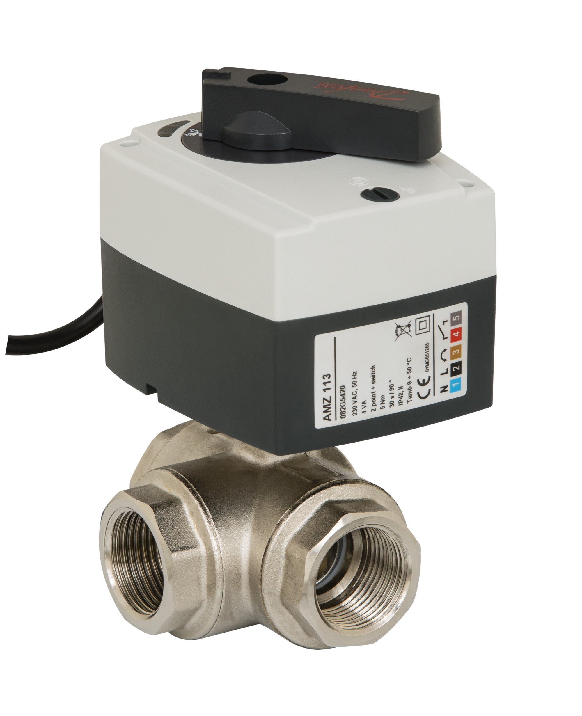 Danfoss Клапаны двухпозиционные шаровые с электроприводом AMZ 112 — проходной, AMZ 113 — трехходовой AMZ 112 кран шар 2х поз Ду32 э/п 230В 082G5409  - Вид №21