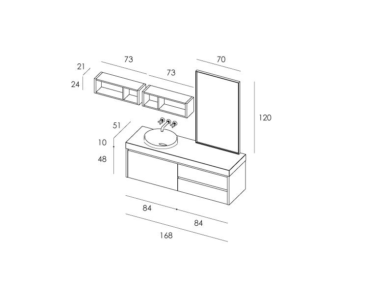 Tender lak – 05 Mastella  Tender LAK  Комплект мебели для ванной  - Вид №5