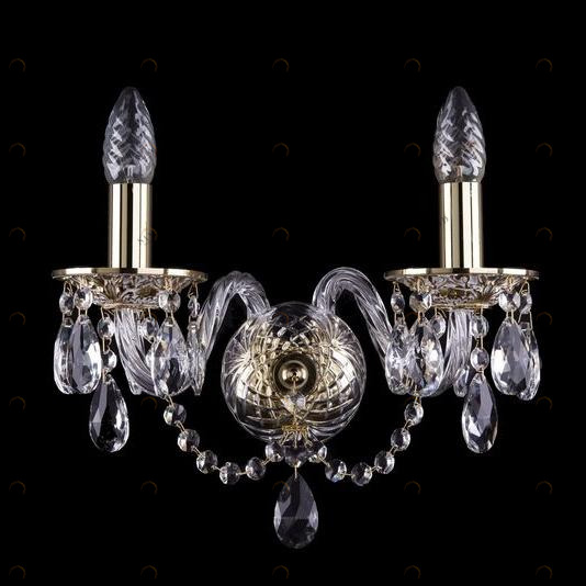 Бра Bohemia Ivele 1600/2/GW BOHEMIA IVELE СВЕЧА 077390 Золото;прозрачный 