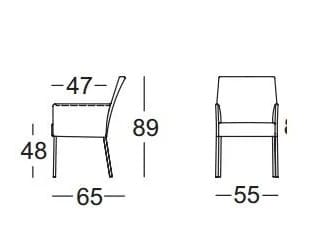 Мягкий стул с подлокотниками Rolf Benz Rolf Benz 652 ARCH-00022857 - Вид №3
