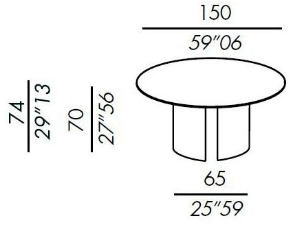 Meridiani Круглый обеденный стол из дерева Gong sun-id-1470882 - Вид №12
