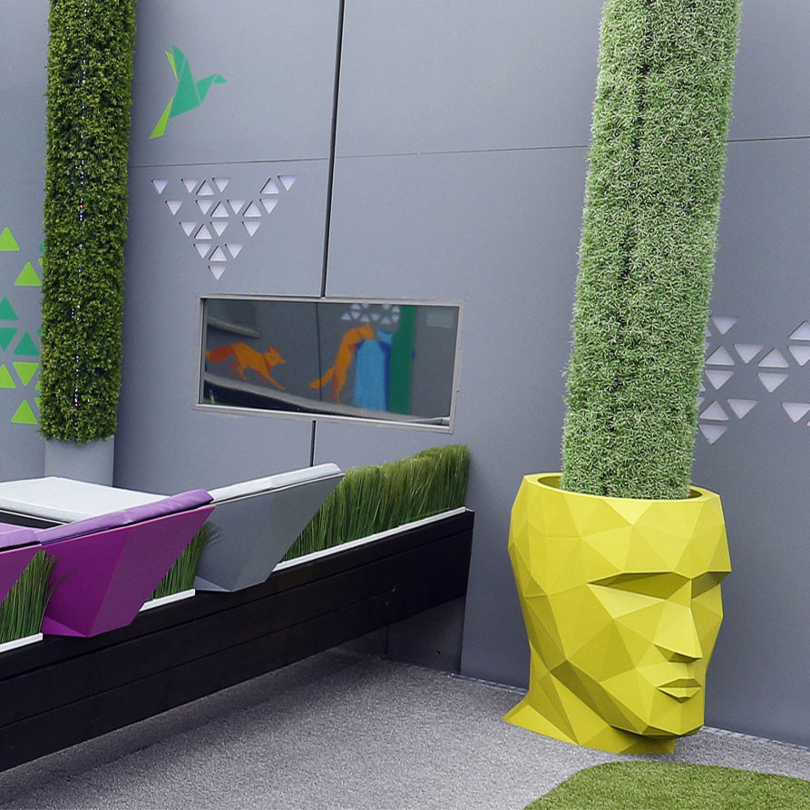 070337 Кашпо матовое фисташковое 70см Vondom Adan - Вид №1