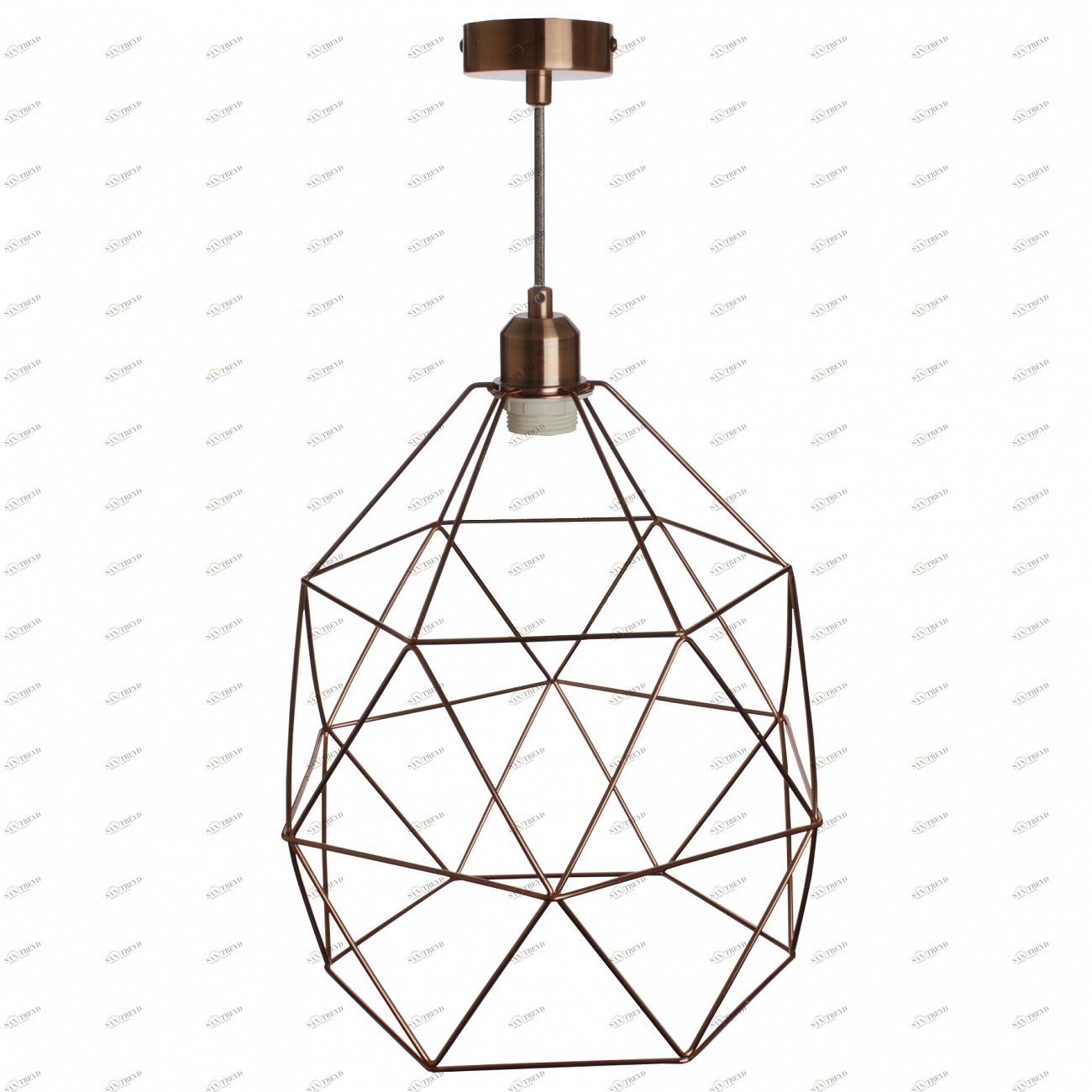 Светильник подвесной с металлическим плафоном античная медь PND.105.01.05.028.AC-LS.B.AC 33 ИДЕИ КЛЕТКИ 00-3973768 Медь Santreyd 