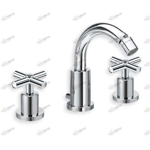 CRIEV330 Смеситель для биде на 3 отверстия со сливным клапаном 1 дюйм 1/4 Cristina Rubinetterie 