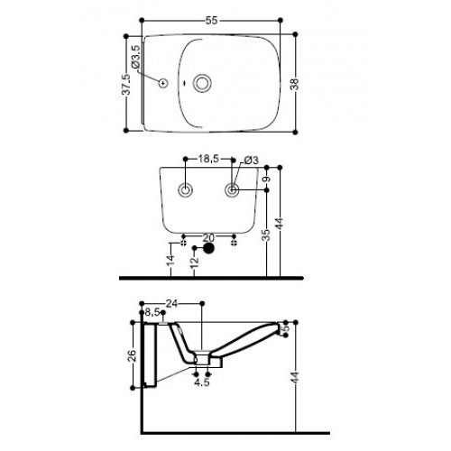 42814 Биде подвесное Moss AXA ONE Santreyd - Вид №1