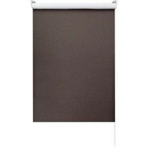 Штора рулонная блэкаут Ромб 60x160 см коричневая