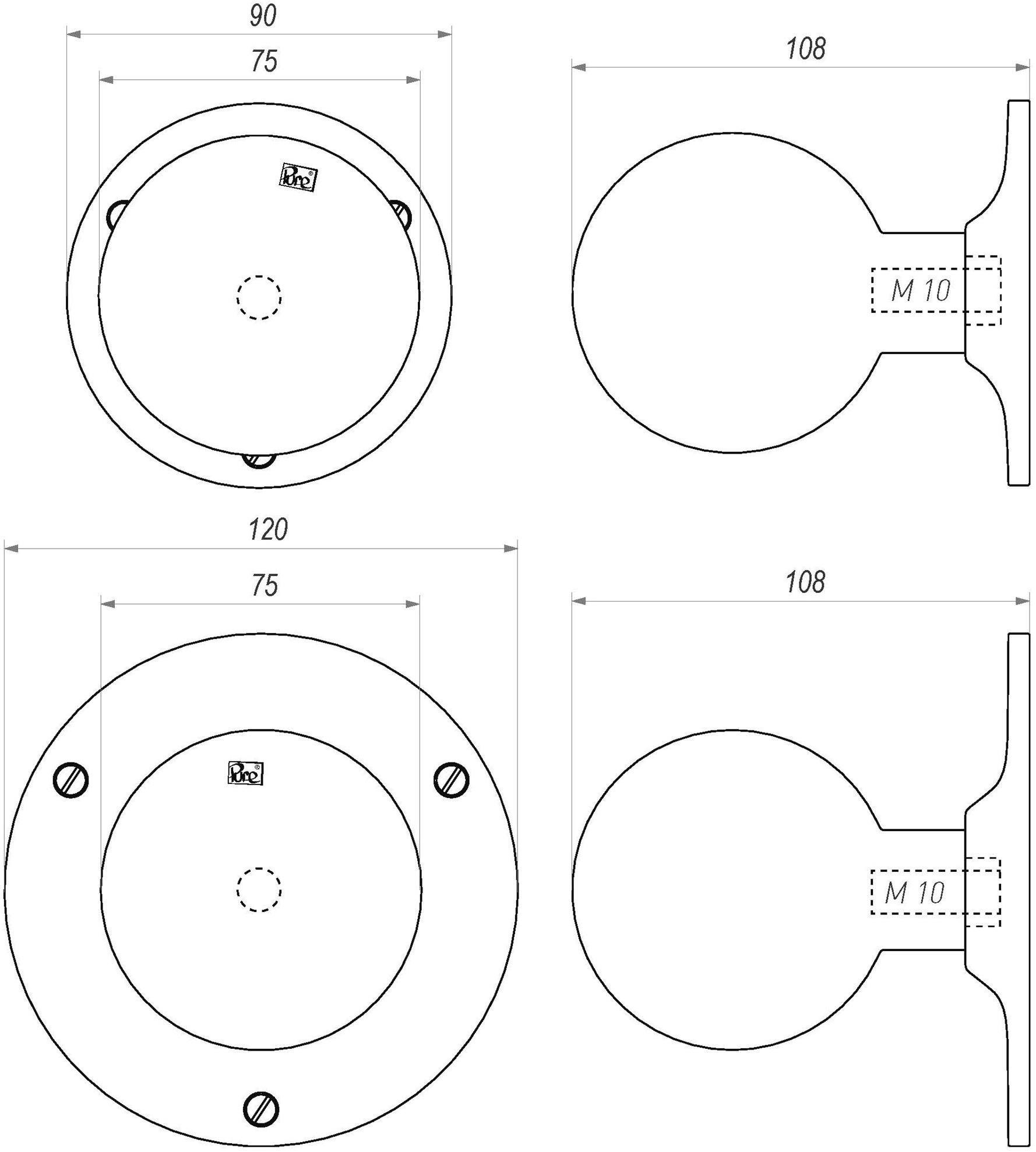 Dauby Дверная ручка Pure® 14505 - Вид №1