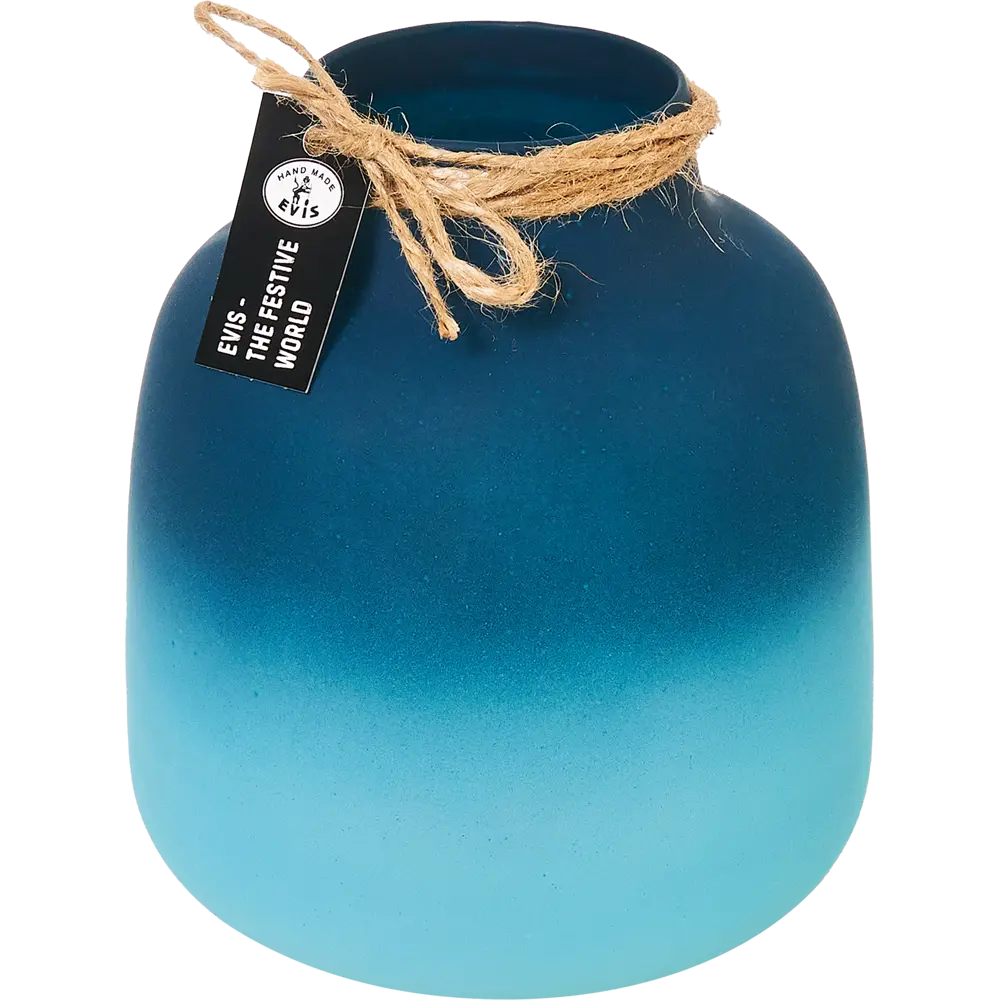 Ваза Белиз-1 стекло цвет бирюзовый 15 см 86406338 STLM-2059435 EVIS  - Вид №1
