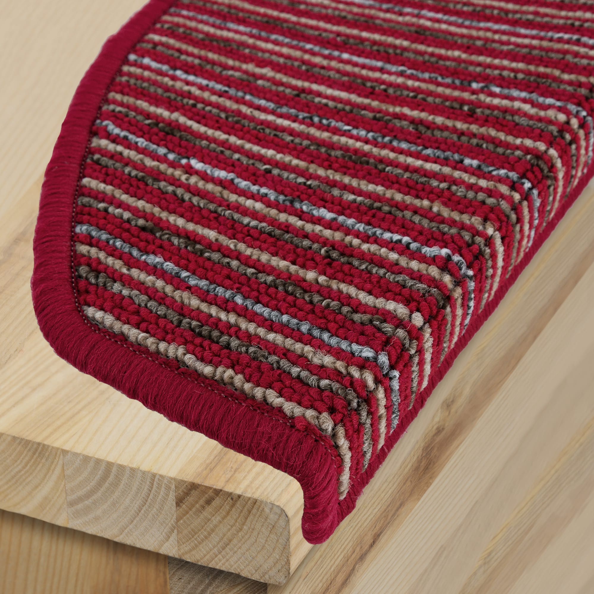 82375922 Коврик для ступеней «Praga Step» 24x65 см полипропилен цвет красный Santreyd  - Вид №1