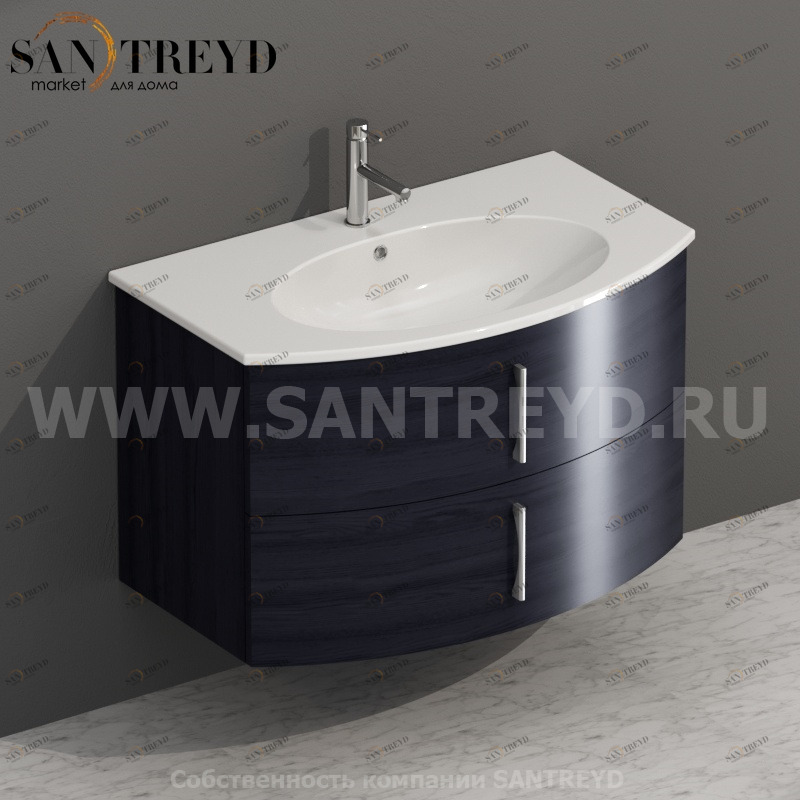 MDMC80Y6757 Тумба с двумя ящиками 78 см синяя Globo 4ALL Италия Ceramica Globo